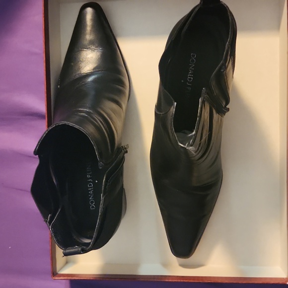 Black leather booties - Picture 3 of 4